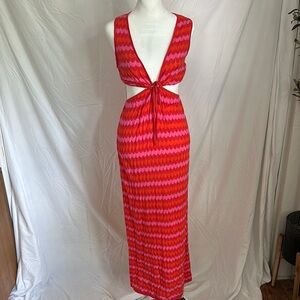 Elegant Red and Pink Women's Dress